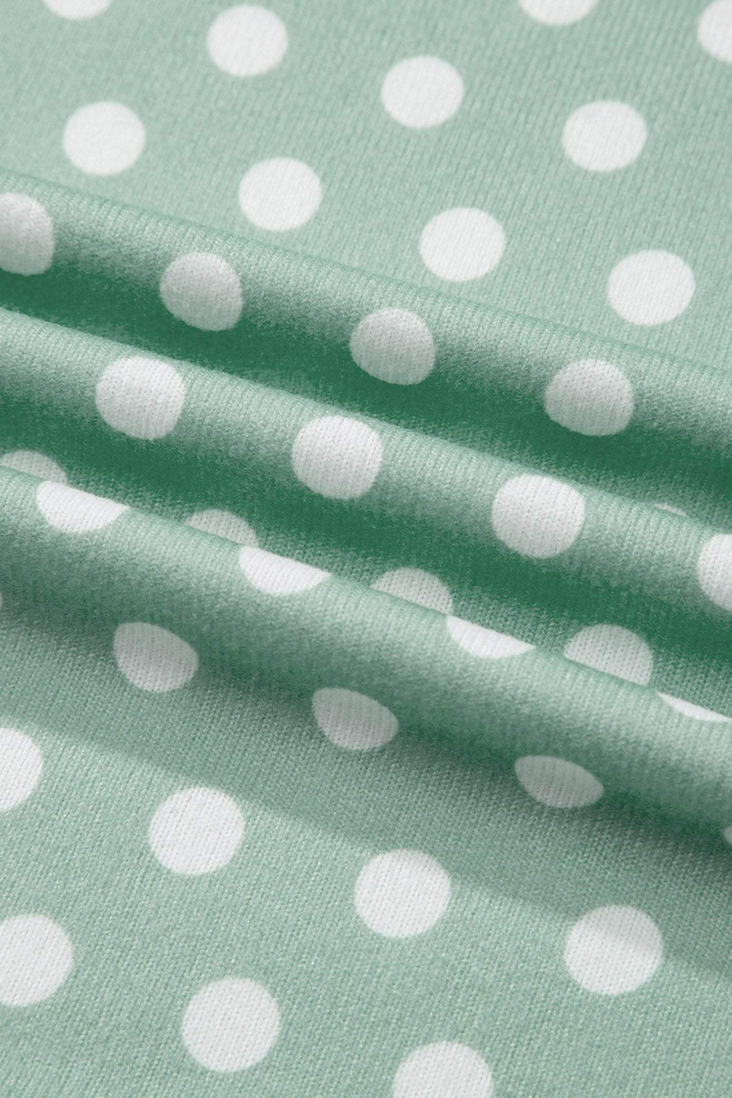Green Polka Dot Print Short Set