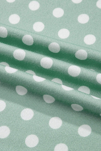 Green Polka Dot Print Short Set