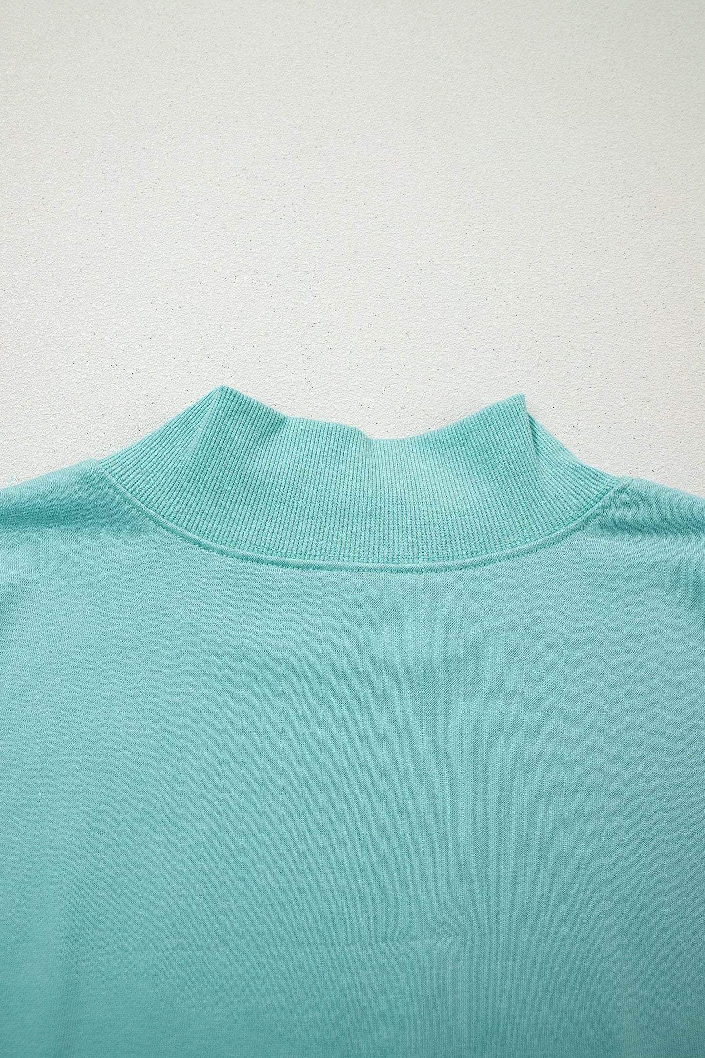 Mint Green Solid Color High Neck Cap Sleeve Loose Top