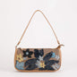 Sequin embroidered flower shoulder bag