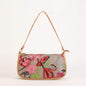 Sequin embroidered flower shoulder bag