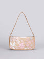 Sequin embroidered flower shoulder bag