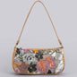 Sequin embroidered flower shoulder bag