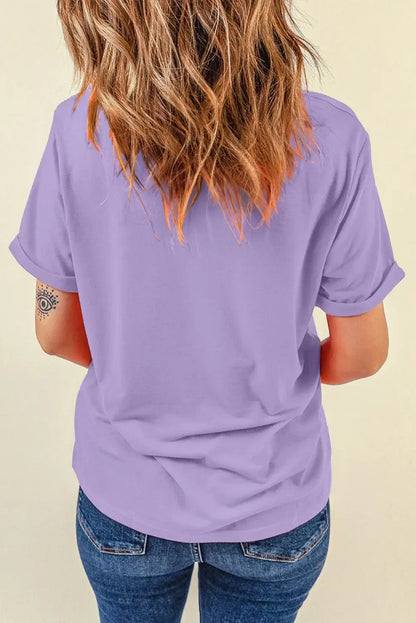 Mint Green Casual Plain Crew Neck Tee - Sweet Fashion Wholesale