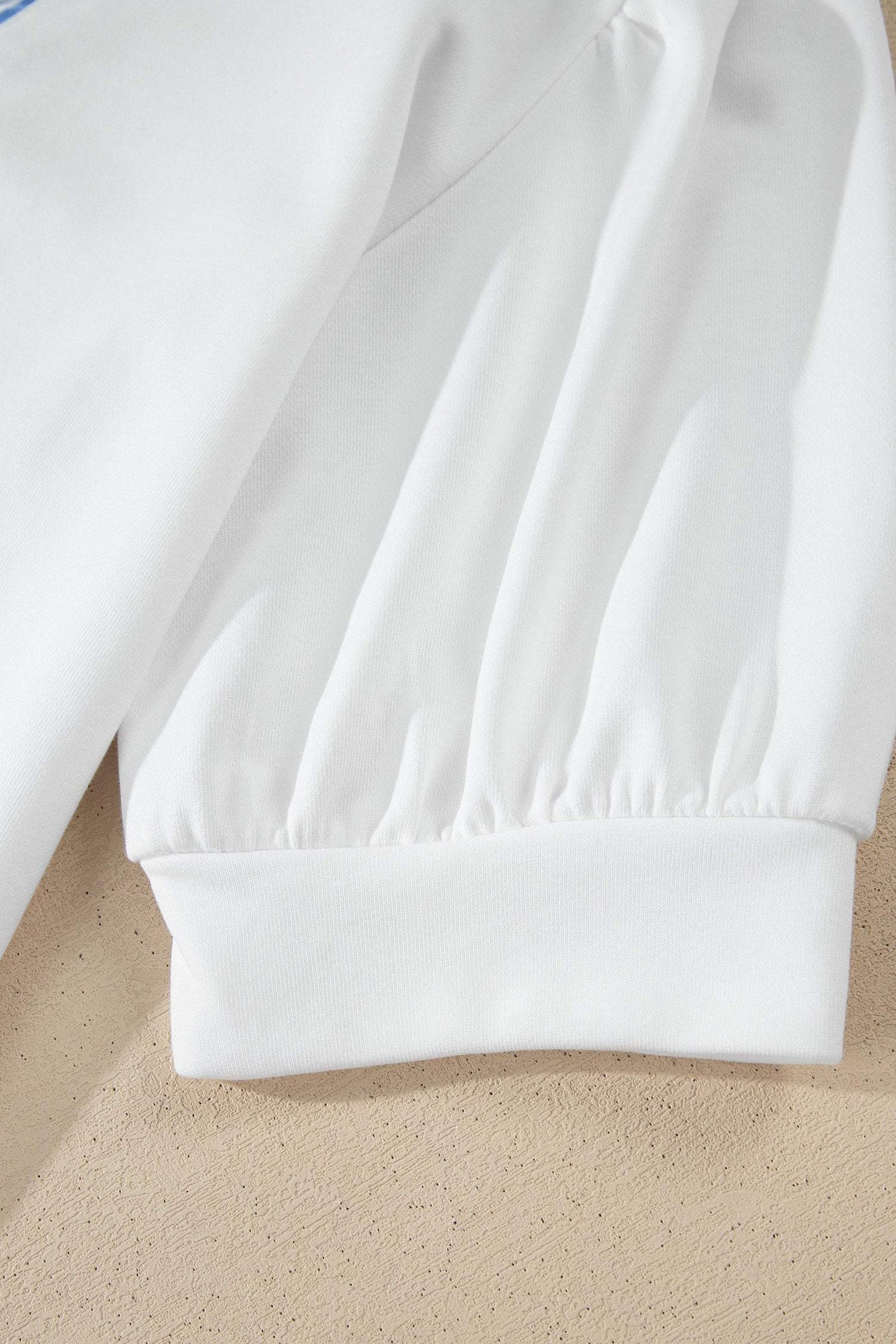Sky Blue Striped Frilled Collar Short Sleeve Blouse
