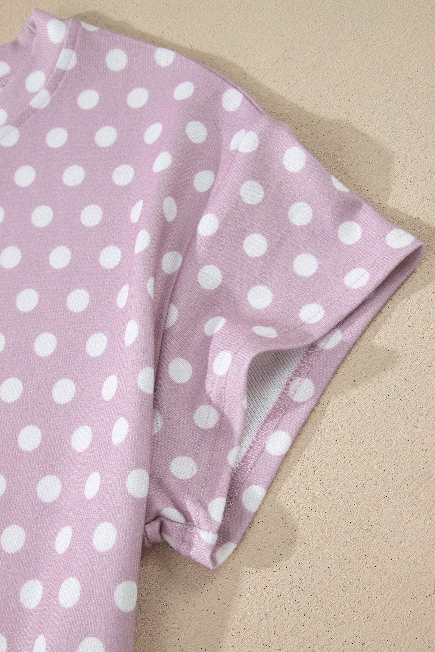 Pink Polka Dot Print Short Set