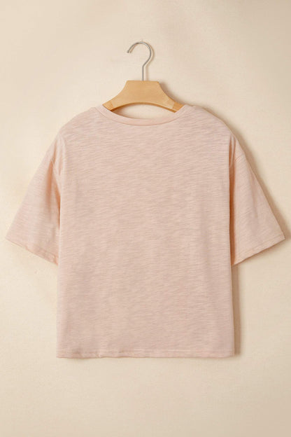 Smoke Gray Lace Pearled Decor Horse Shoe Graphic Western T Shirt