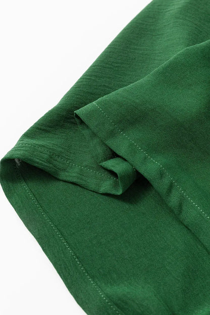 Green Casual Pocketed Smocked Sleeveless Romper - Sweet Fashion Wholesale