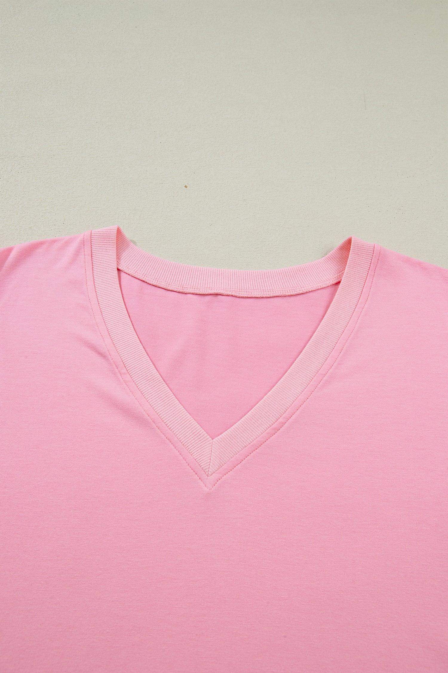 Bonbon V Neck Pleated Short Puff Sleeve Plus Size Blouse - Sweet Fashion Wholesale