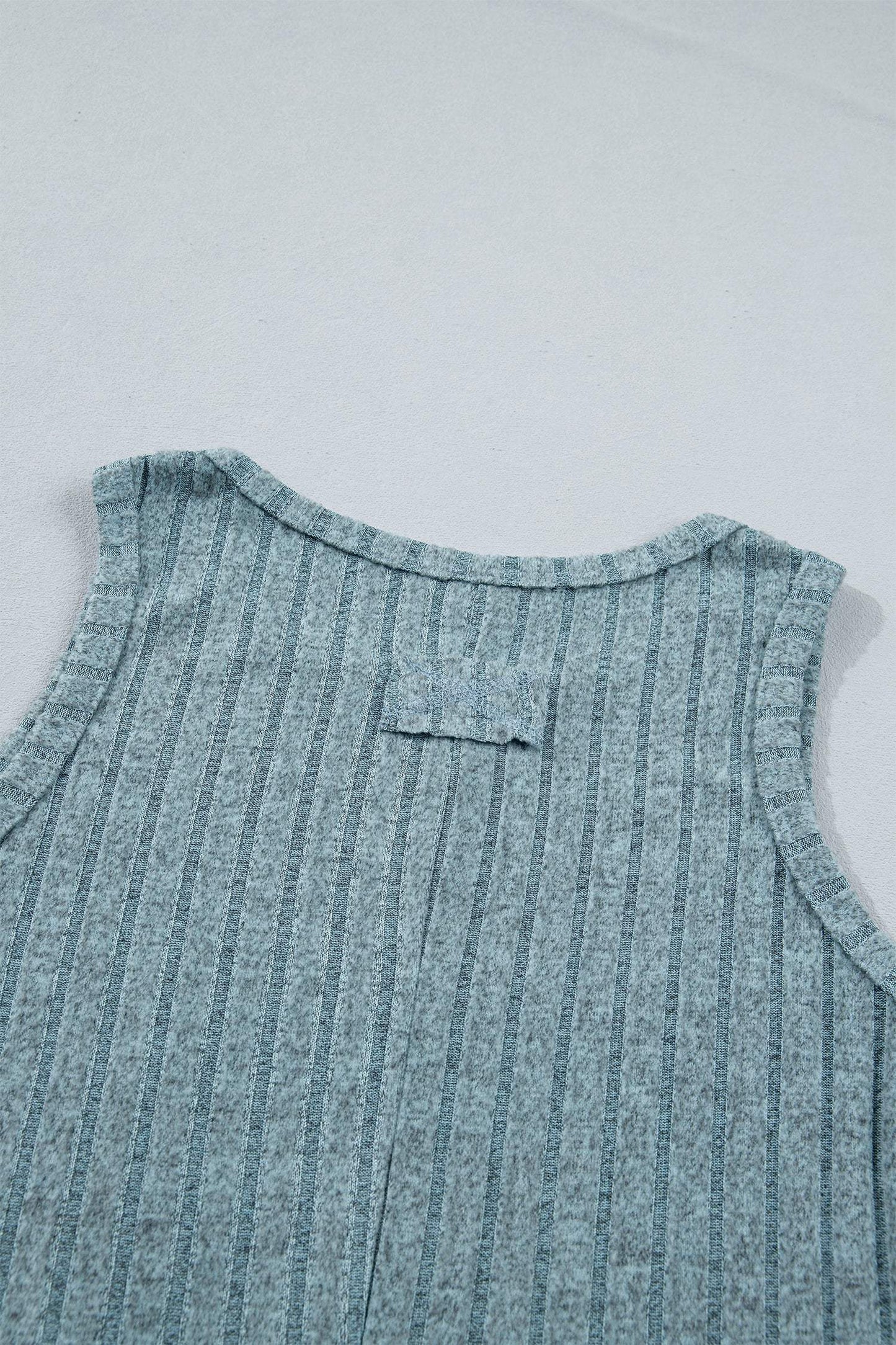 Bonbon Slim Ribbed Mineral Wash Tank Top