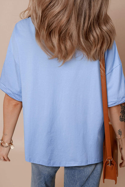 Myosotis America Fashion Print Relaxed T Shirt