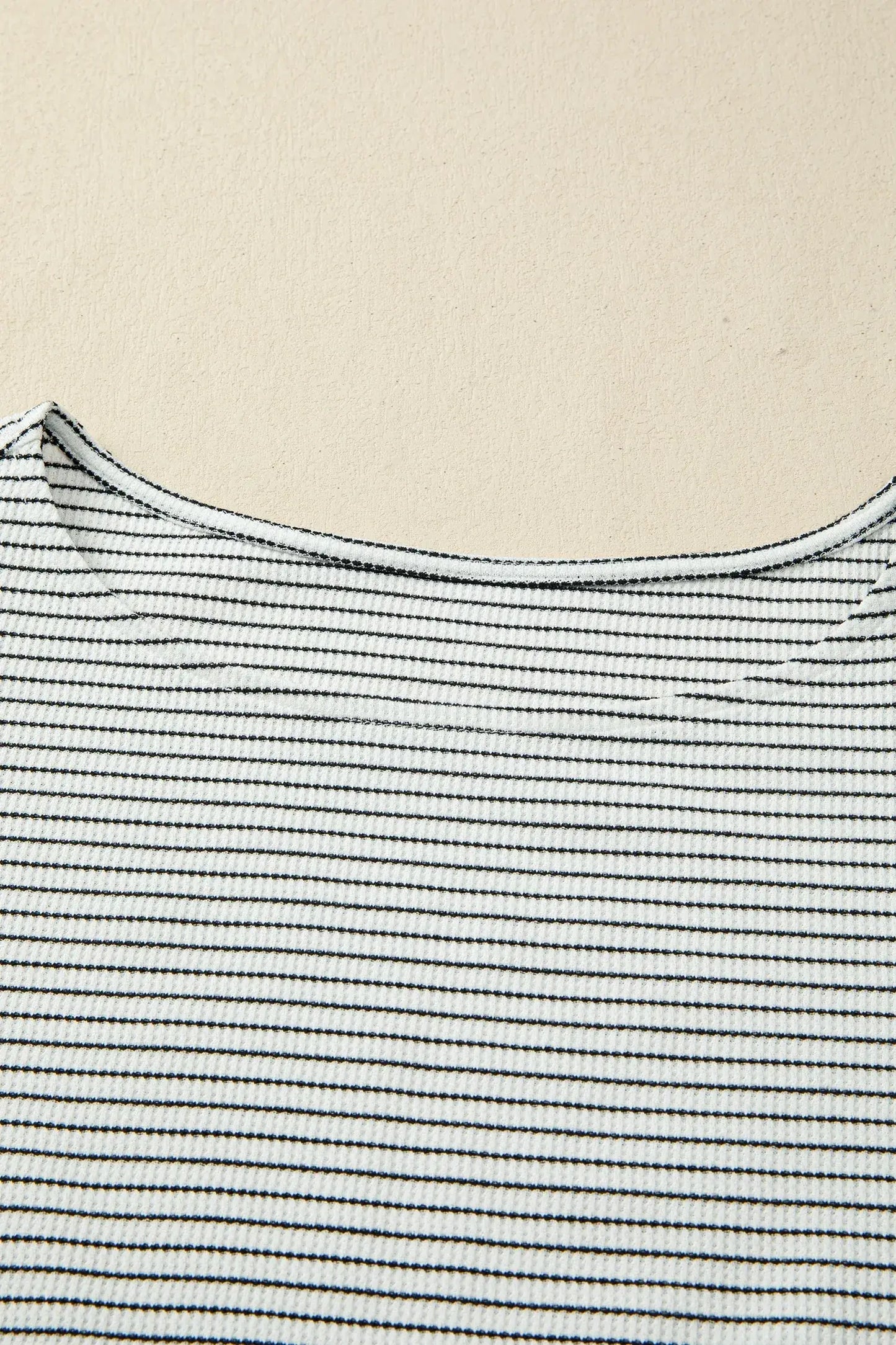 Black Stripe Contrasted Ruffle Trim Casual Tank Top - Sweet Fashion Wholesale