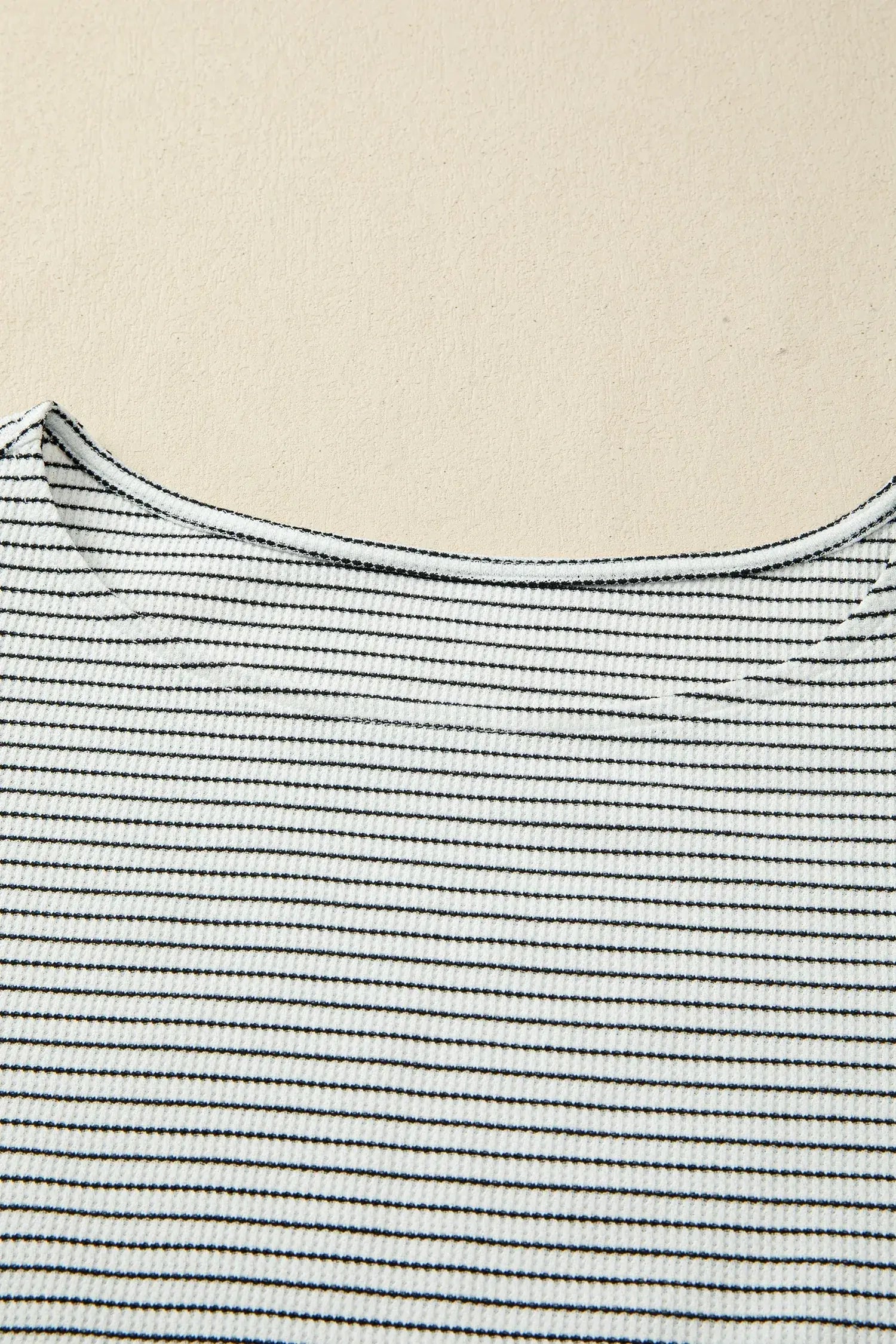 Black Stripe Contrasted Ruffle Trim Casual Tank Top - Sweet Fashion Wholesale