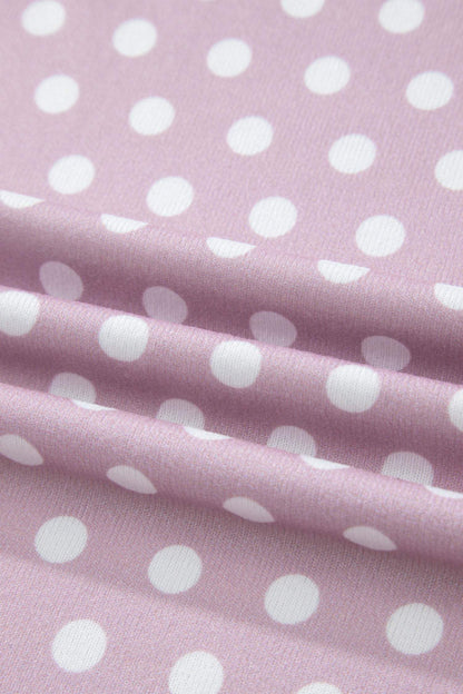 Pink Polka Dot Print Short Set