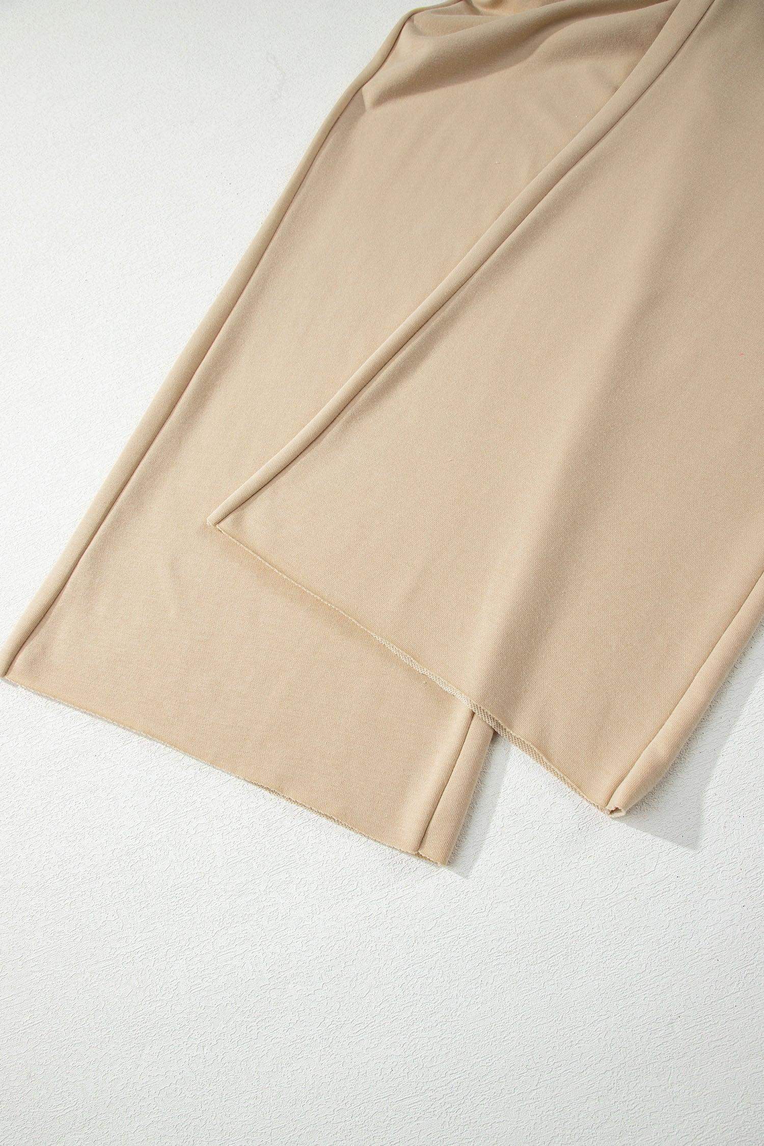 Clearly Aqua Solid Color Loose Tee Drawstring Wide Leg Pants 2pcs Outfit - Sweet Fashion Wholesale