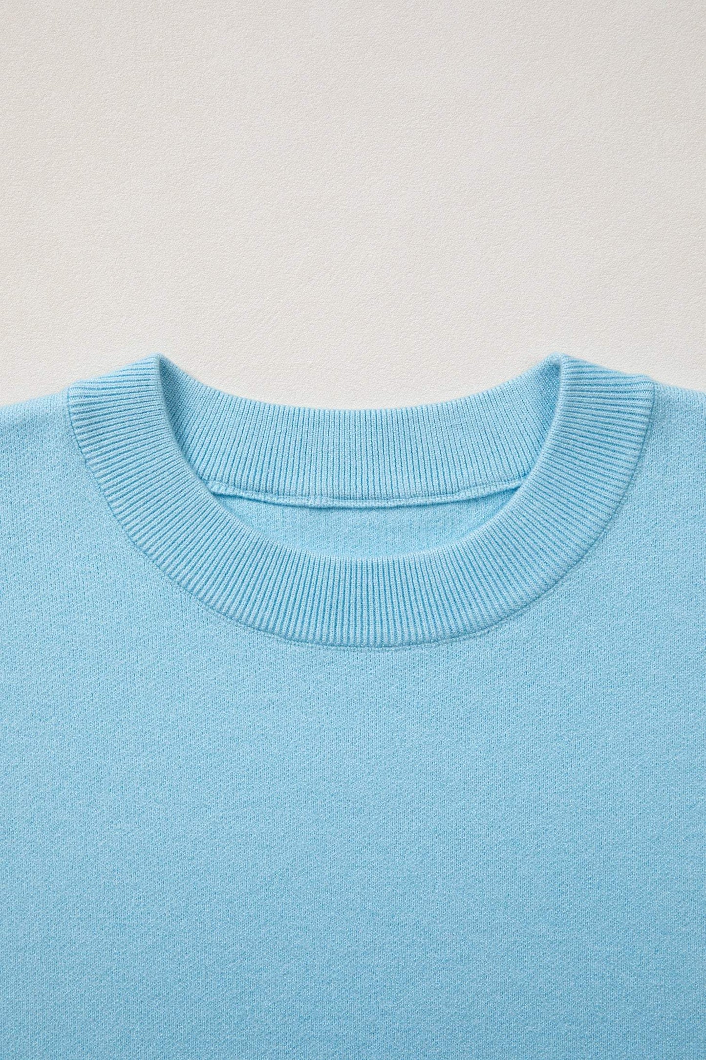 Myosotis Scalloped Hem 3/4 Sleeve Sweater Top