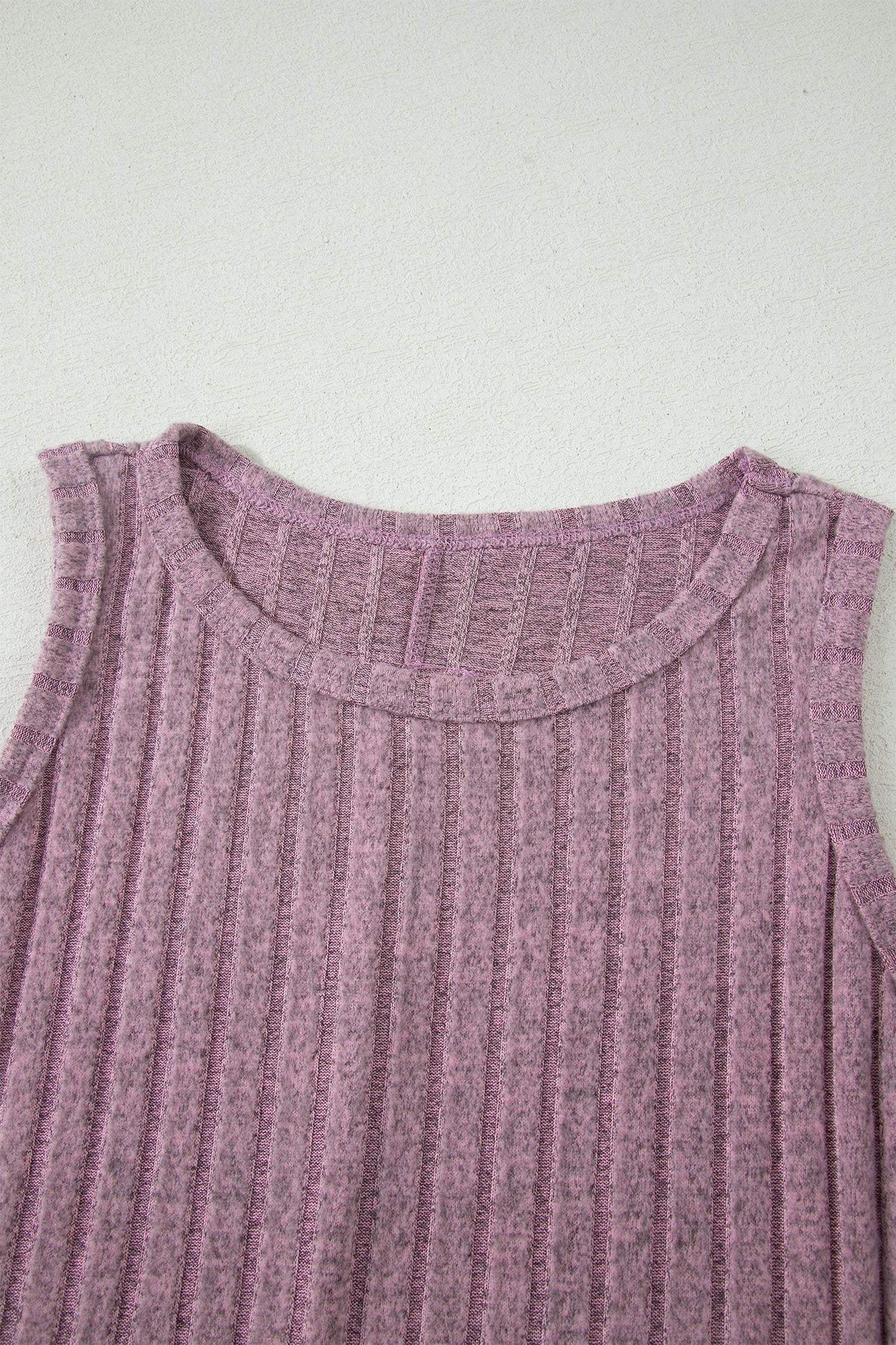 Bonbon Slim Ribbed Mineral Wash Tank Top
