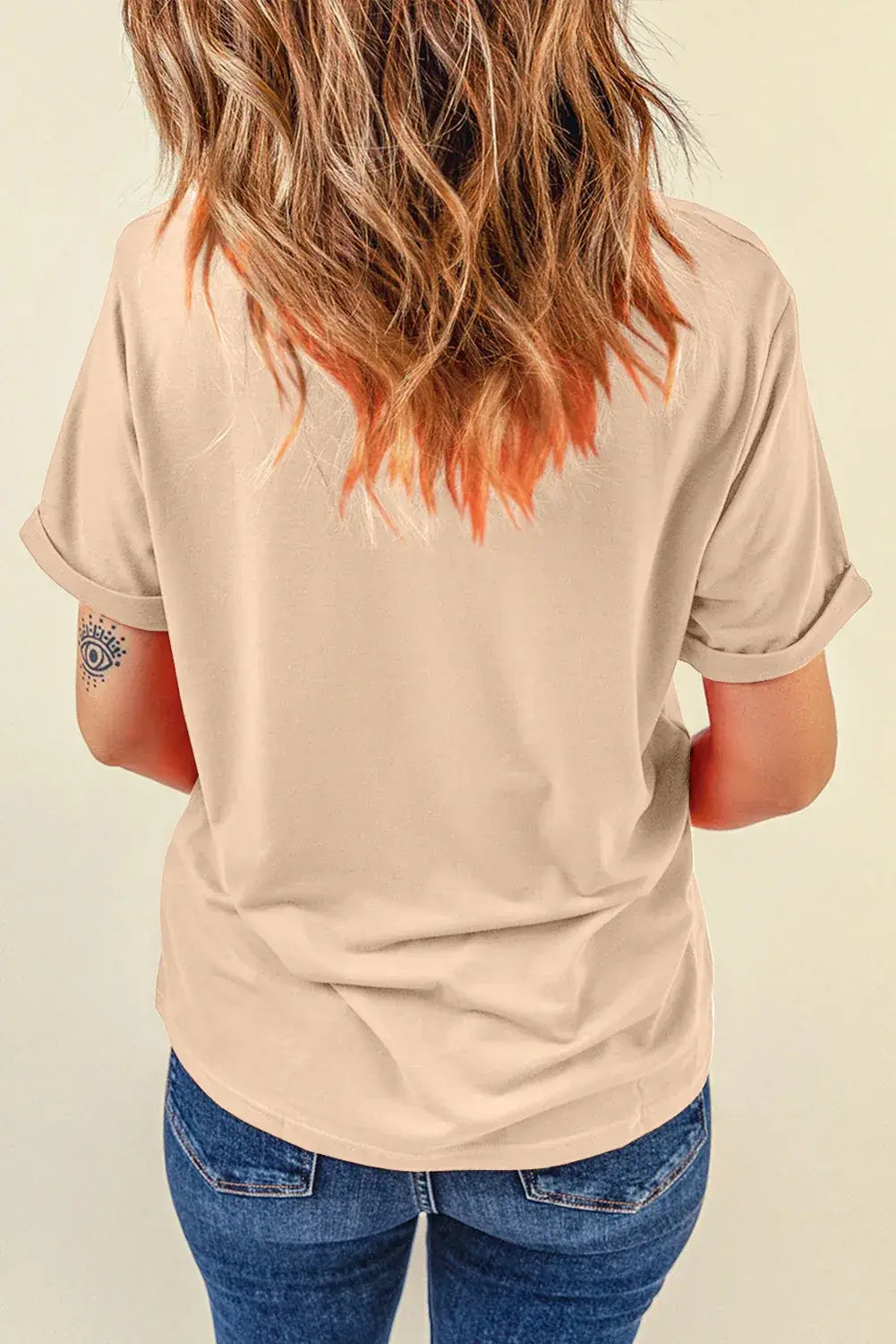 Mint Green Casual Plain Crew Neck Tee - Sweet Fashion Wholesale