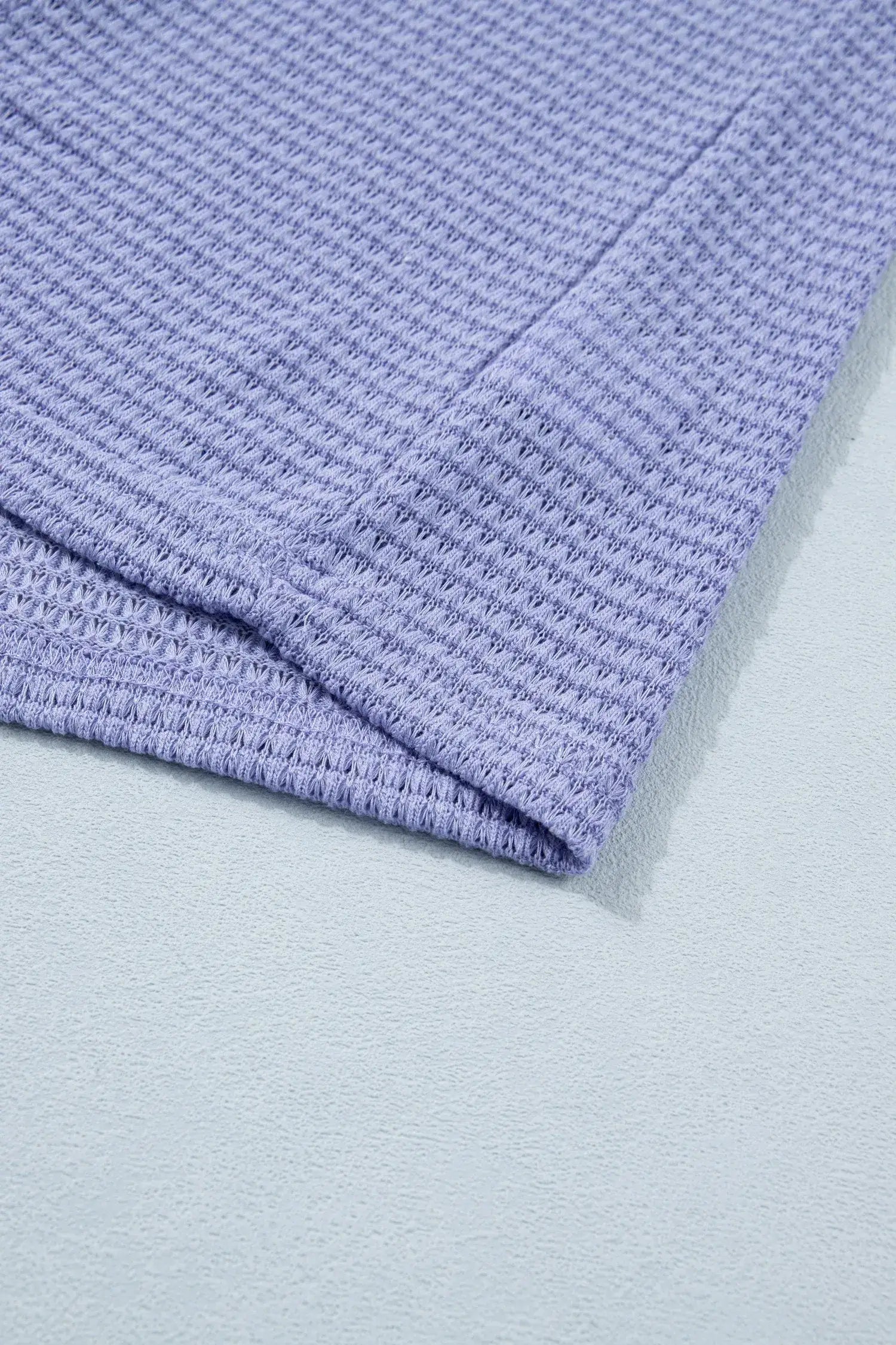 Wisteria V Neck Short Sleeve Plus Size Waffle Knit Top - Sweet Fashion Wholesale
