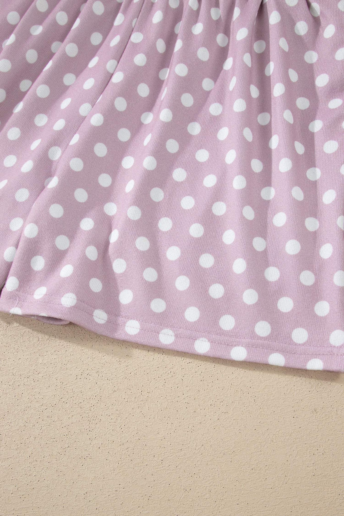 Pink Polka Dot Print Short Set