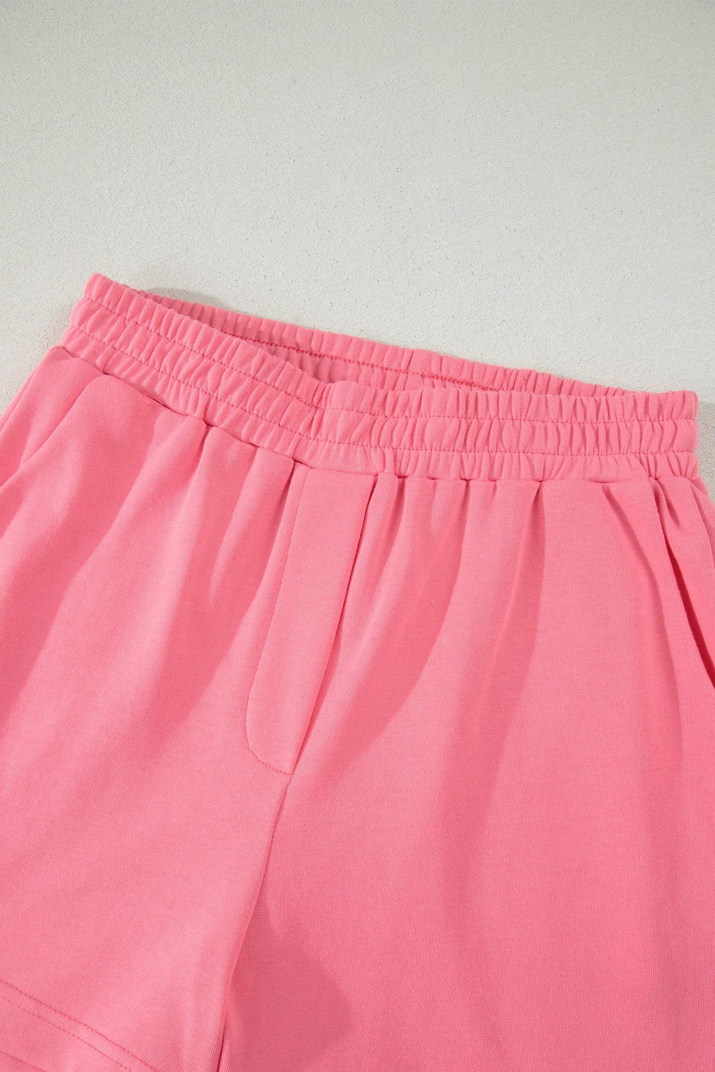 Sky Blue Half Zipped Ruffled Short Set
