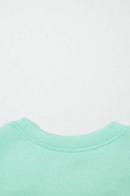 Moonlight Jade Drawstring Elastic Waistband Solid Color Two Piece Casual Set