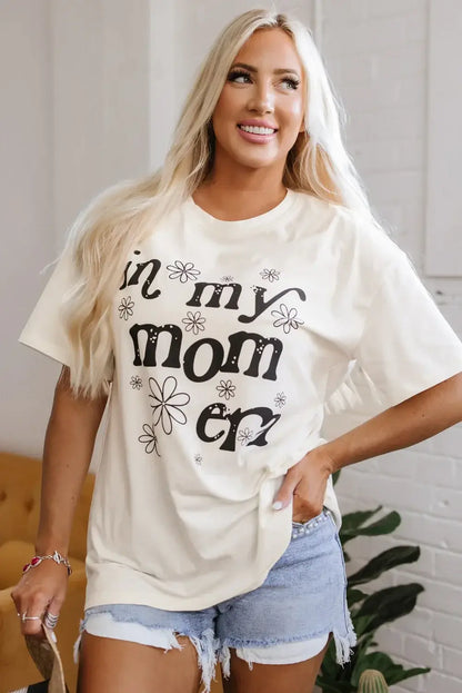 Jet Stream In My mom Era Graphic Loose Casual Tee - Sweet Fashion Wholesale