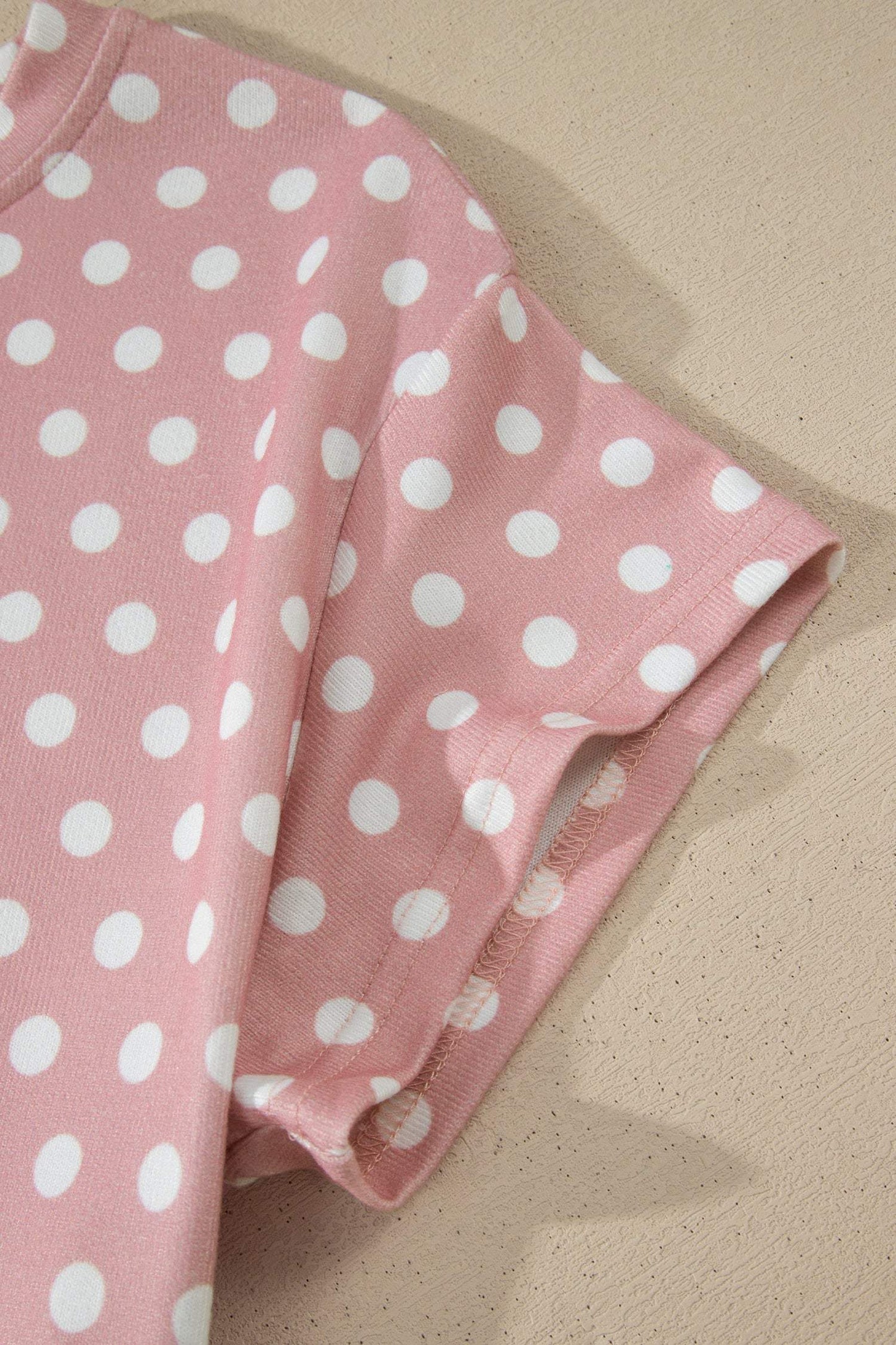 Pink Polka Dot Print Short Set