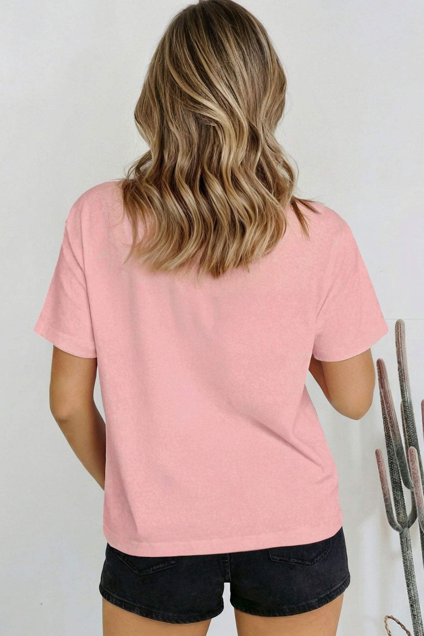 Dark Blue Solid Color High Neck Oversize Tee