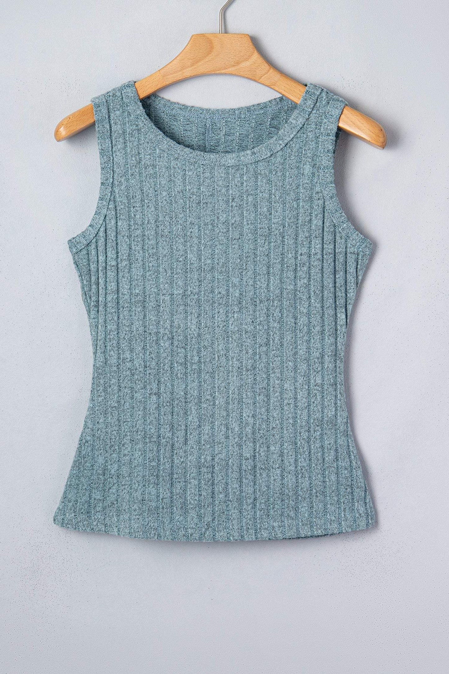 Bonbon Slim Ribbed Mineral Wash Tank Top