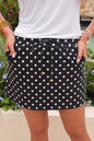 Sachet Pink Polka Dot Drawstring Casual Mini Skort