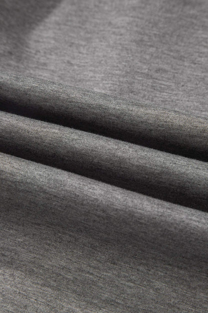 Gray Half Zip Polo Tee Casual Pant Set